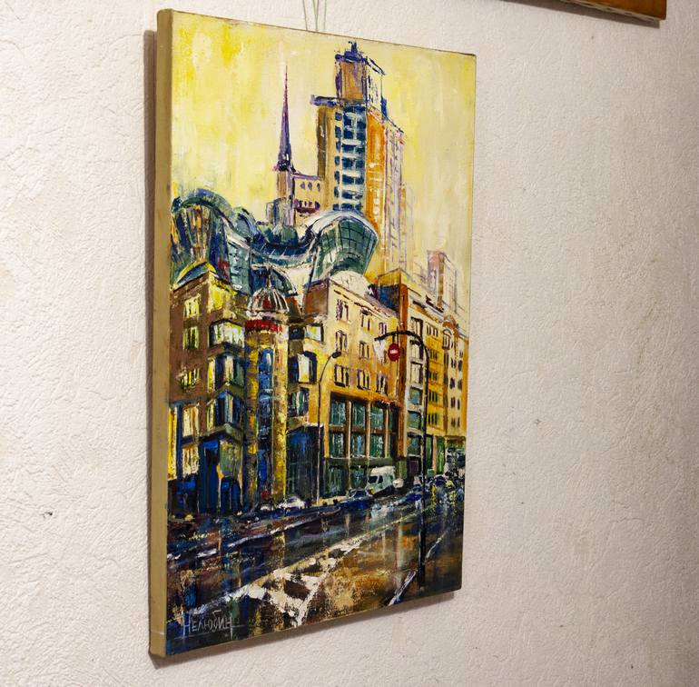 Original Fine Art Cities Painting by Oleksandr Neliubin