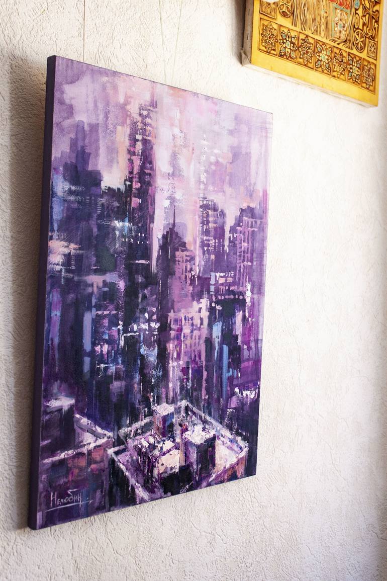 Original Fine Art Cities Painting by Oleksandr Neliubin