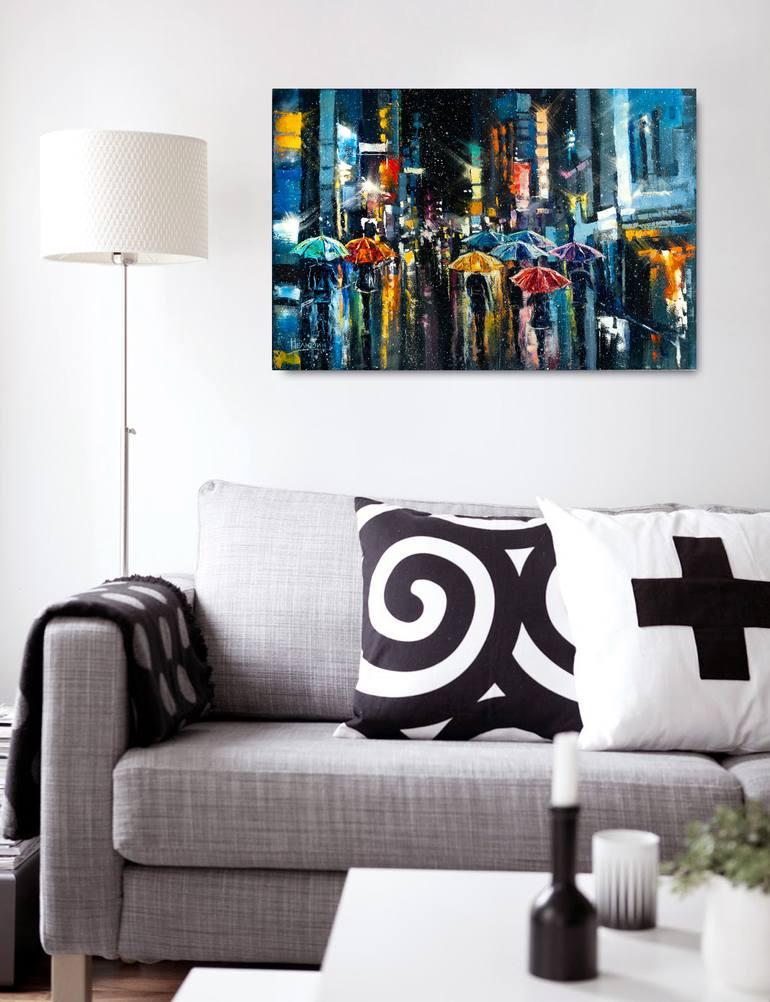 Original Fine Art Cities Painting by Oleksandr Neliubin