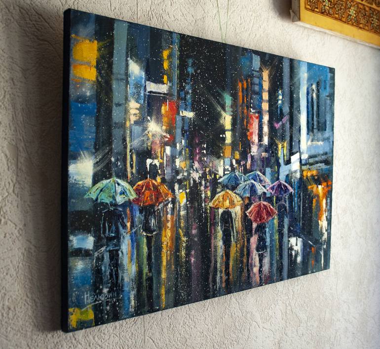 Original Fine Art Cities Painting by Oleksandr Neliubin