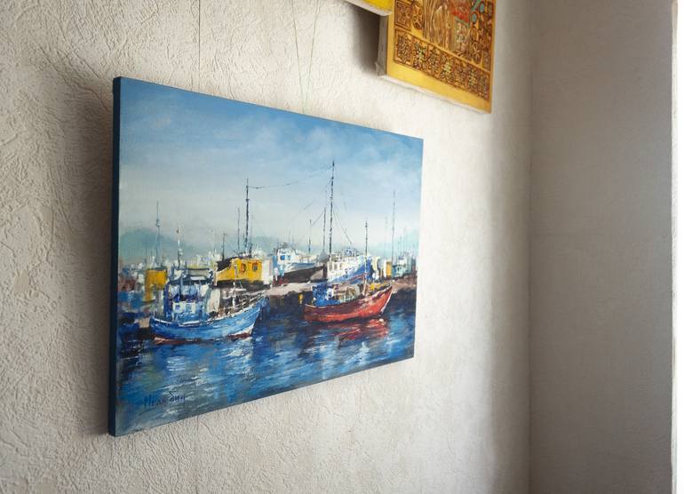 Original Fine Art Seascape Painting by Oleksandr Neliubin