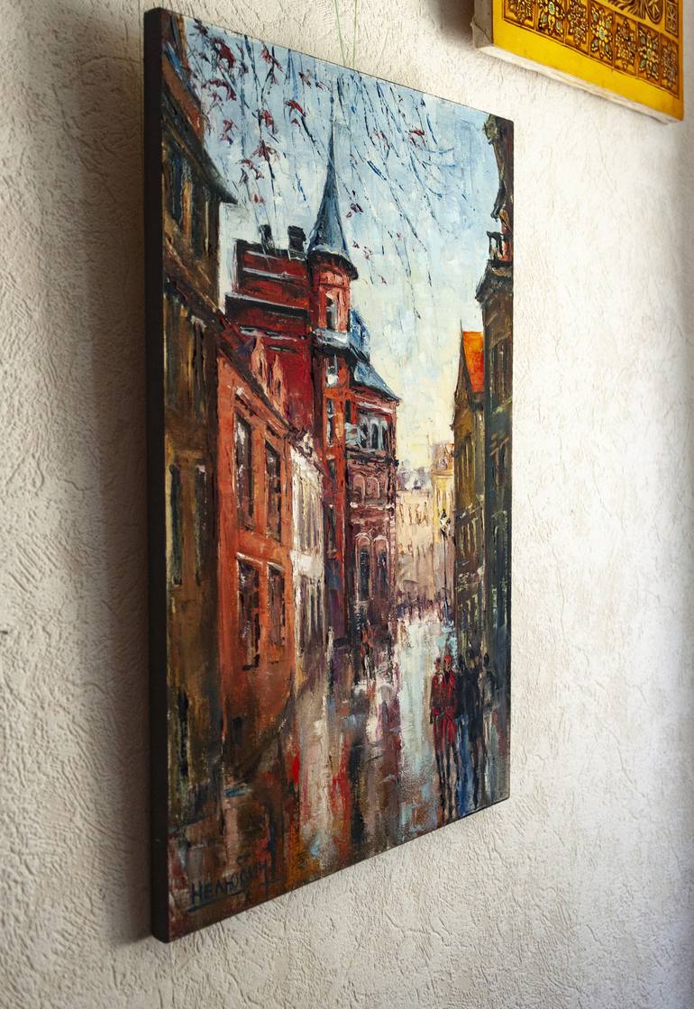 Original Impressionism Cities Painting by Oleksandr Neliubin