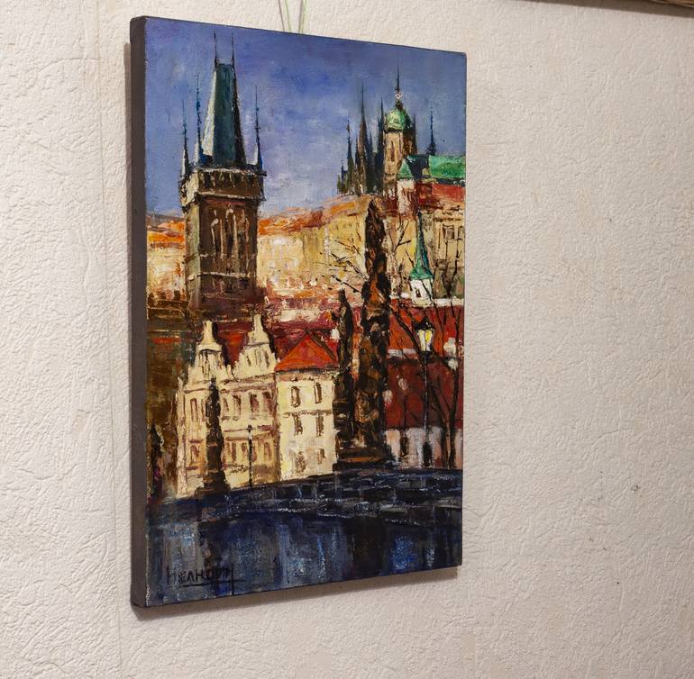 Original Fine Art Cities Painting by Oleksandr Neliubin