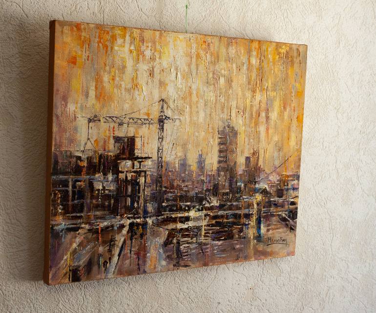 Original Fine Art Cities Painting by Oleksandr Neliubin