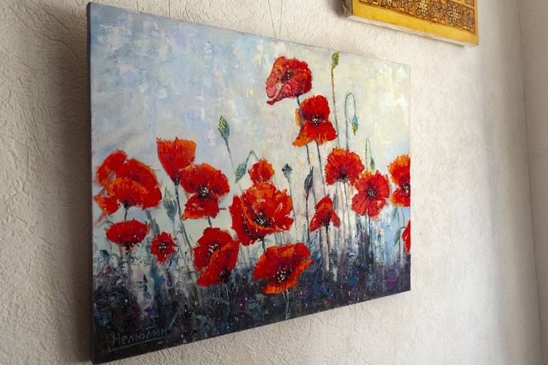 Original Fine Art Floral Painting by Oleksandr Neliubin