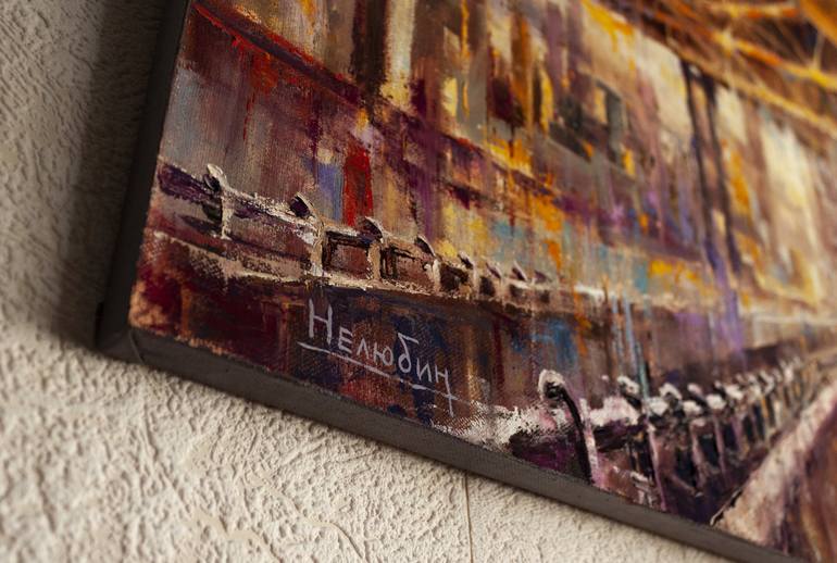 Original Fine Art Cities Painting by Oleksandr Neliubin