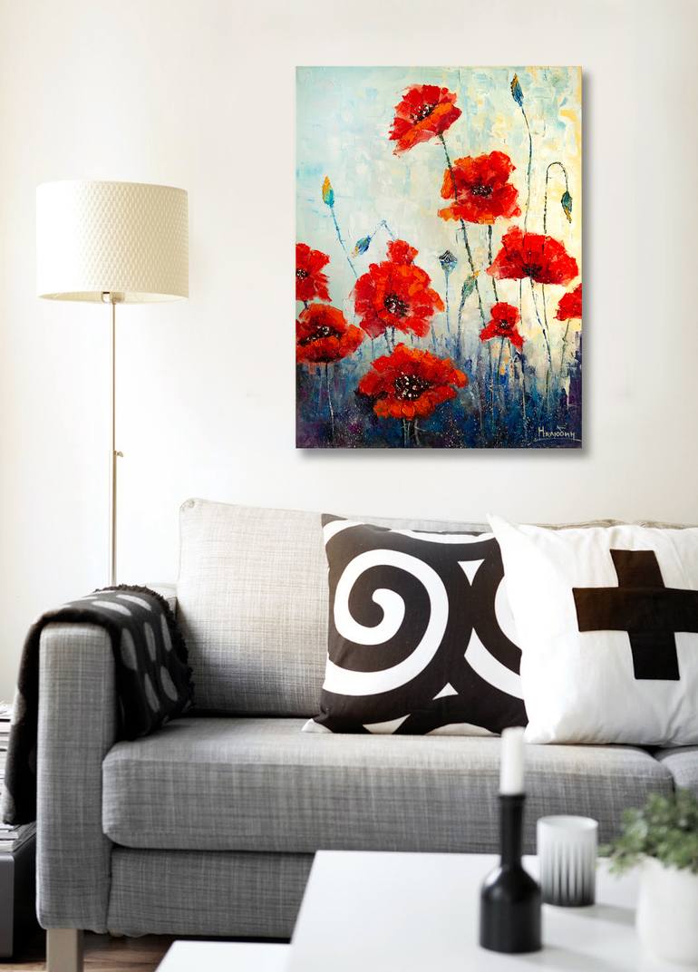 Original Fine Art Floral Painting by Oleksandr Neliubin