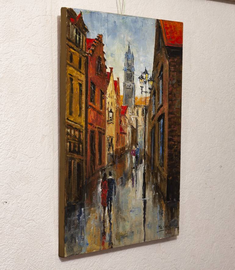 Original Fine Art Cities Painting by Oleksandr Neliubin