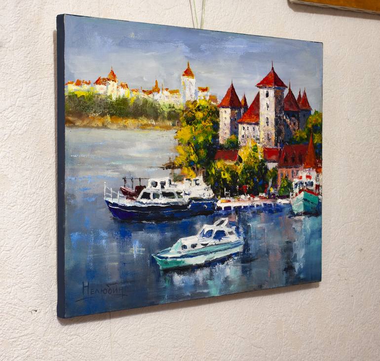 Original Fine Art Cities Painting by Oleksandr Neliubin