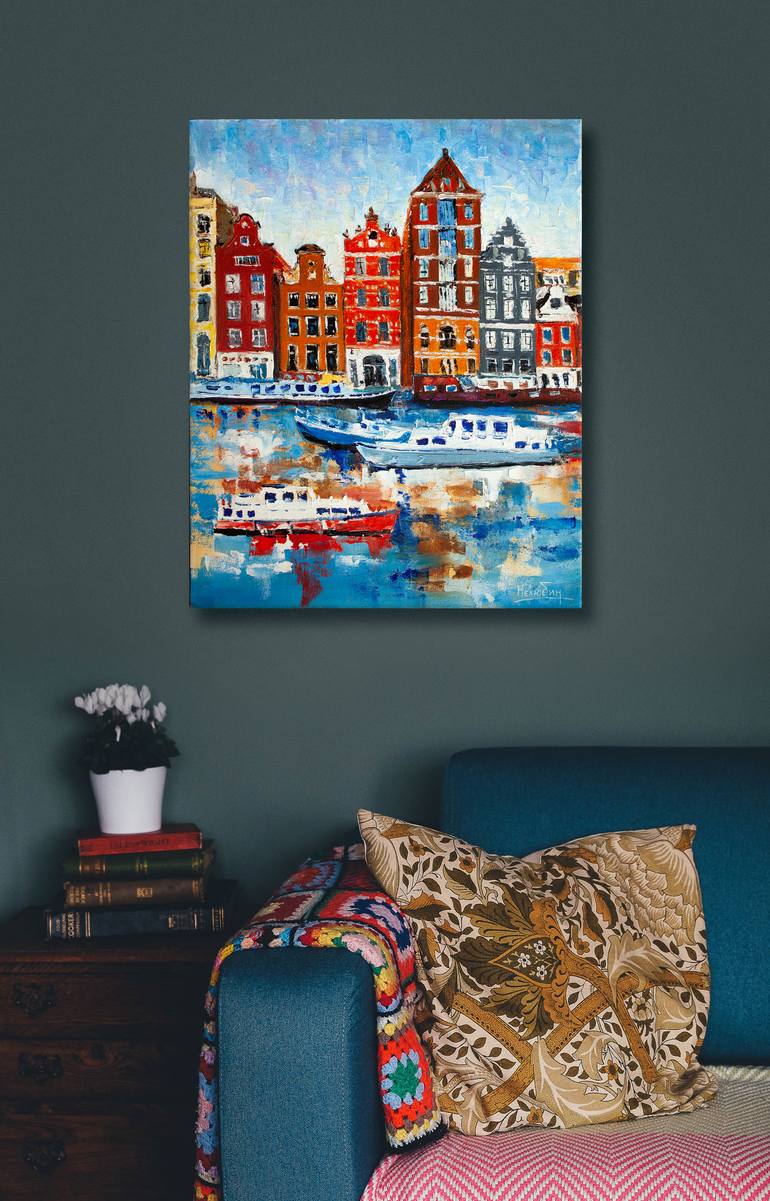 Original Fine Art Cities Painting by Oleksandr Neliubin