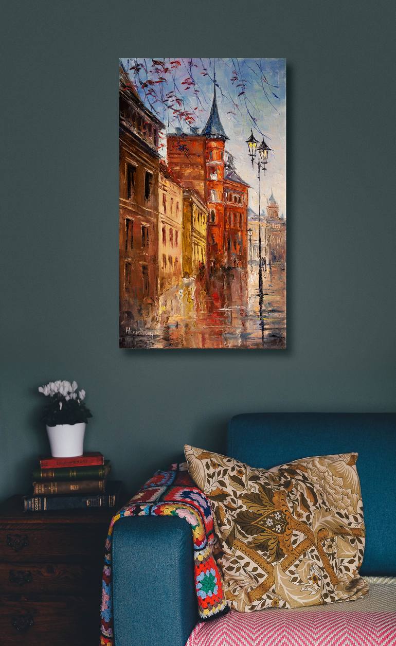 Original Fine Art Cities Painting by Oleksandr Neliubin