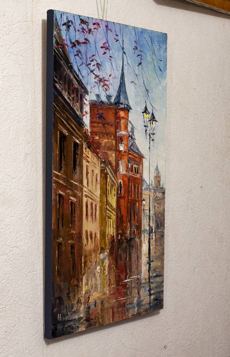 Original Fine Art Cities Painting by Oleksandr Neliubin