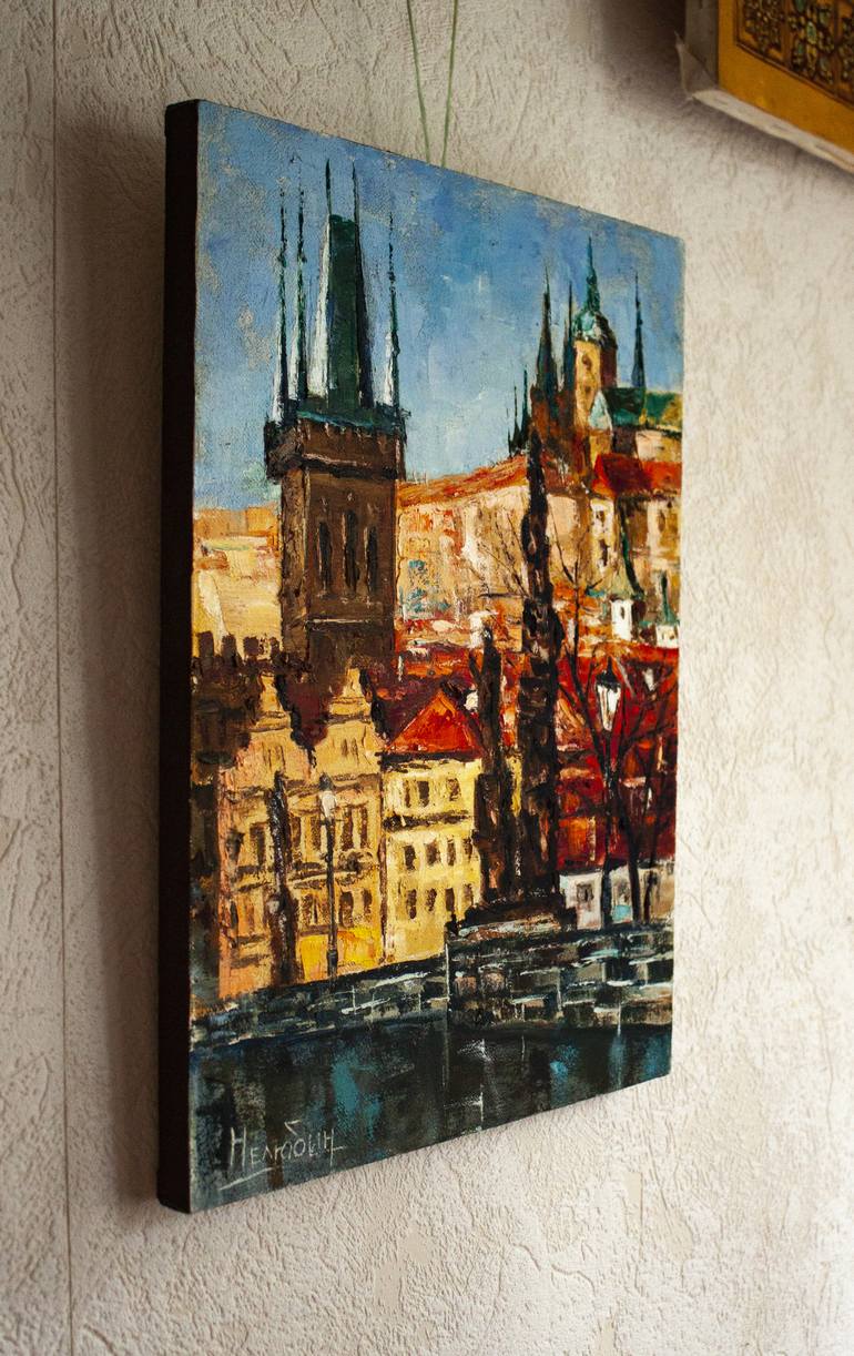 Original Fine Art Architecture Painting by Oleksandr Neliubin