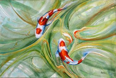 Original Expressionism Fish Paintings by Oleksandr Neliubin