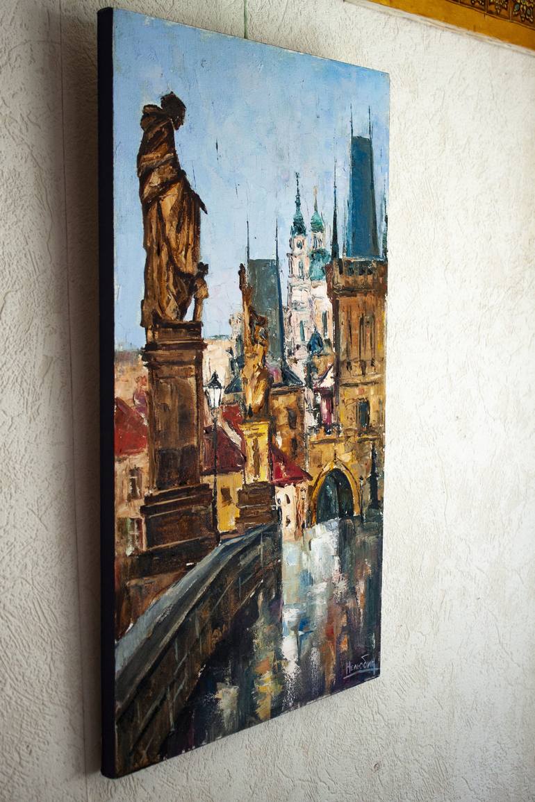 Original Fine Art Cities Painting by Oleksandr Neliubin