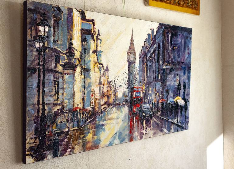 Original Fine Art Cities Painting by Oleksandr Neliubin