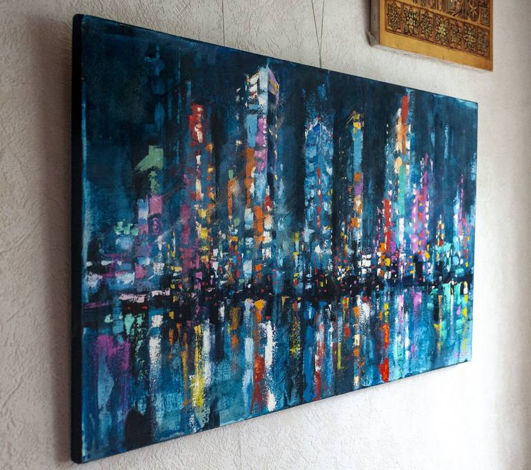 Original Impressionism Cities Painting by Oleksandr Neliubin