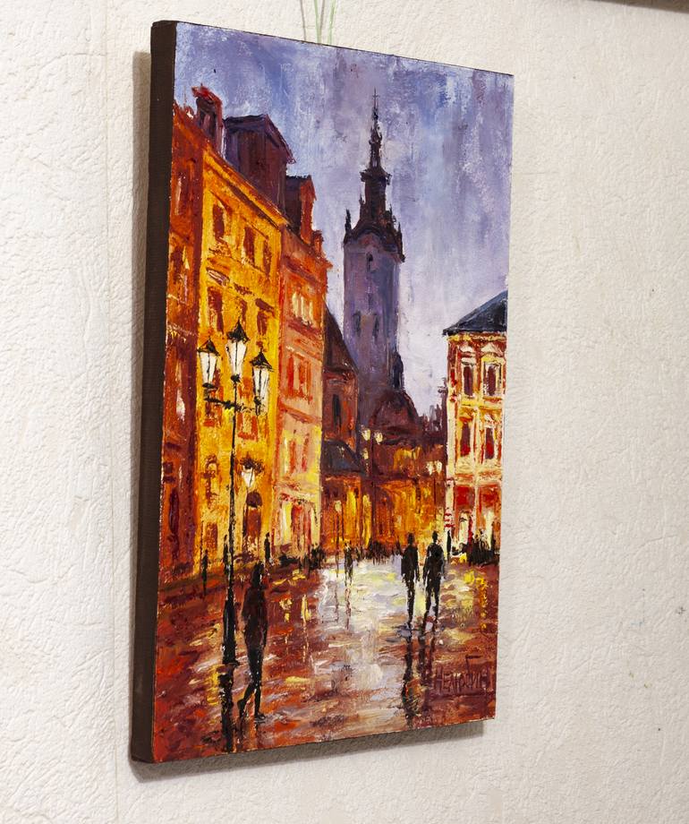 Original Impressionism Cities Painting by Oleksandr Neliubin
