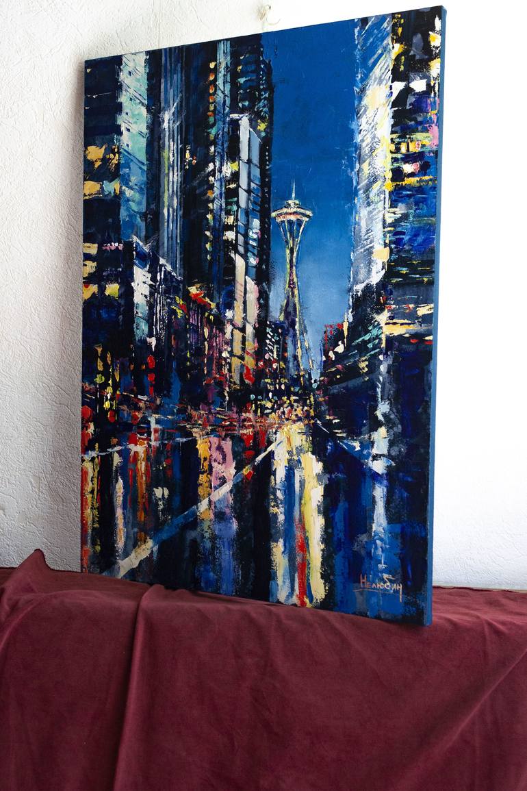 Original Impressionism Cities Painting by Oleksandr Neliubin