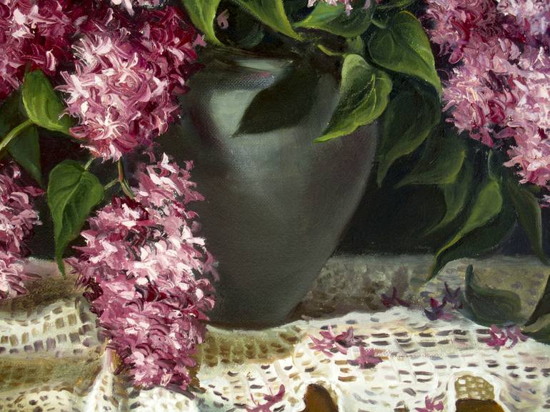 Original Impressionism Floral Painting by Oleksandr Neliubin