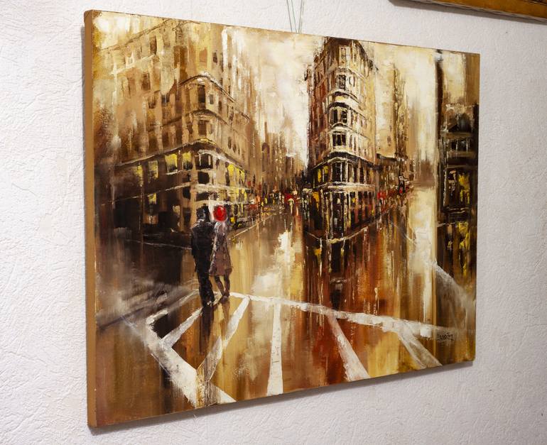 Original Impressionism Cities Painting by Oleksandr Neliubin