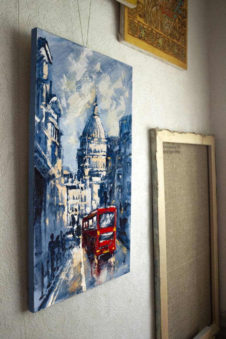 Original Impressionism Cities Painting by Oleksandr Neliubin