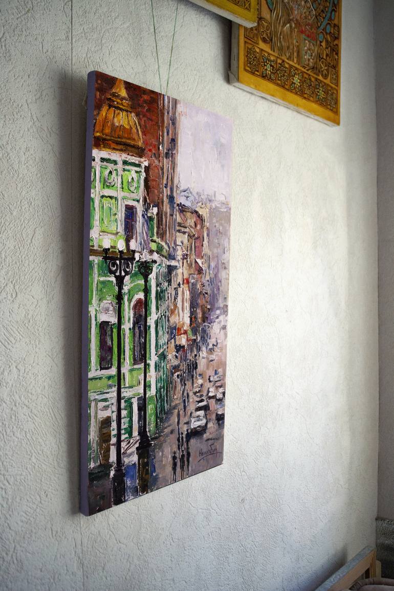 Original Impressionism Cities Painting by Oleksandr Neliubin