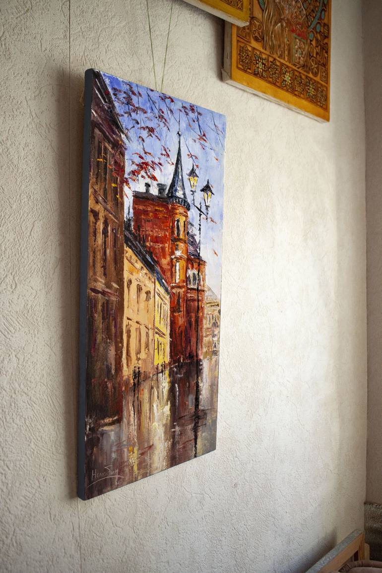 Original Impressionism Cities Painting by Oleksandr Neliubin