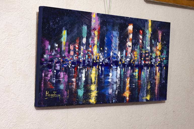 Original Impressionism Cities Painting by Oleksandr Neliubin