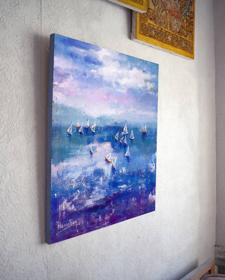 Original Impressionism Seascape Painting by Oleksandr Neliubin