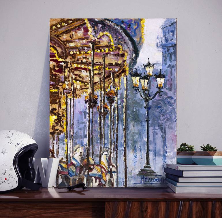 Original Impressionism Cities Painting by Oleksandr Neliubin