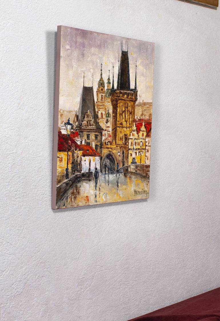 Original Impressionism Cities Painting by Oleksandr Neliubin