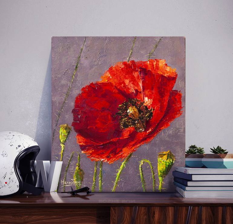 Original Impressionism Floral Painting by Oleksandr Neliubin