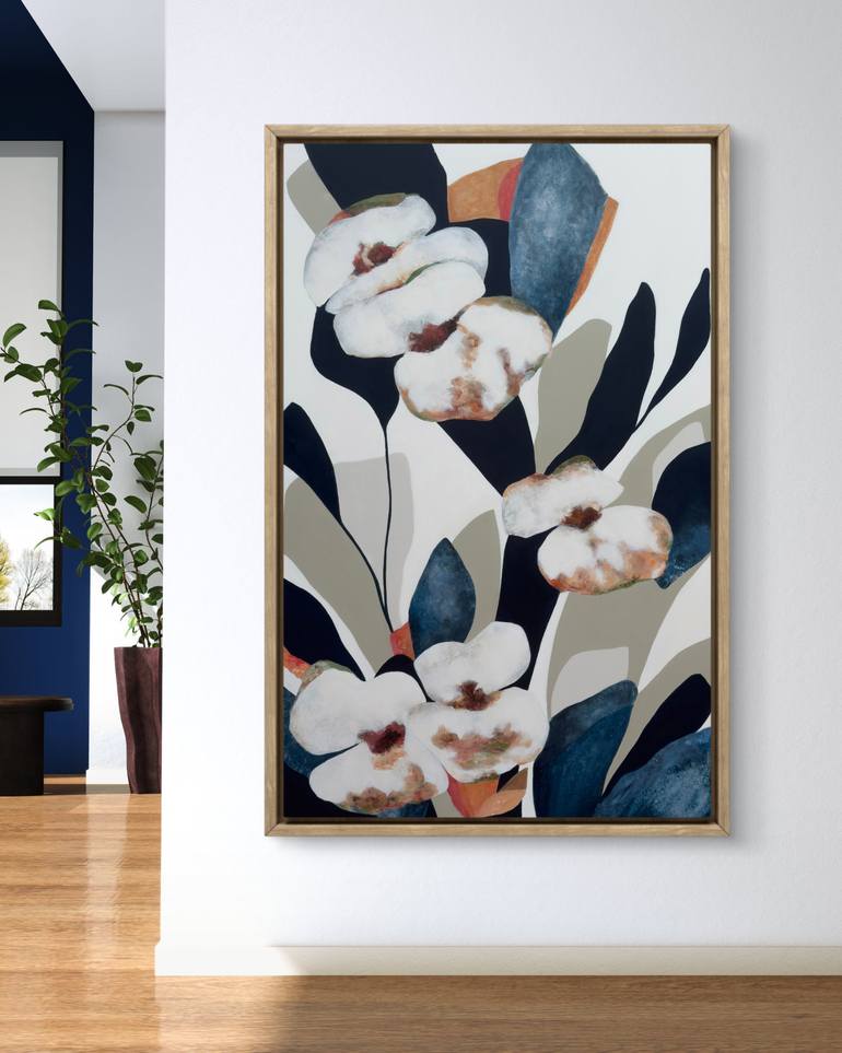 Original Abstract Floral Painting by Daniela Fedele