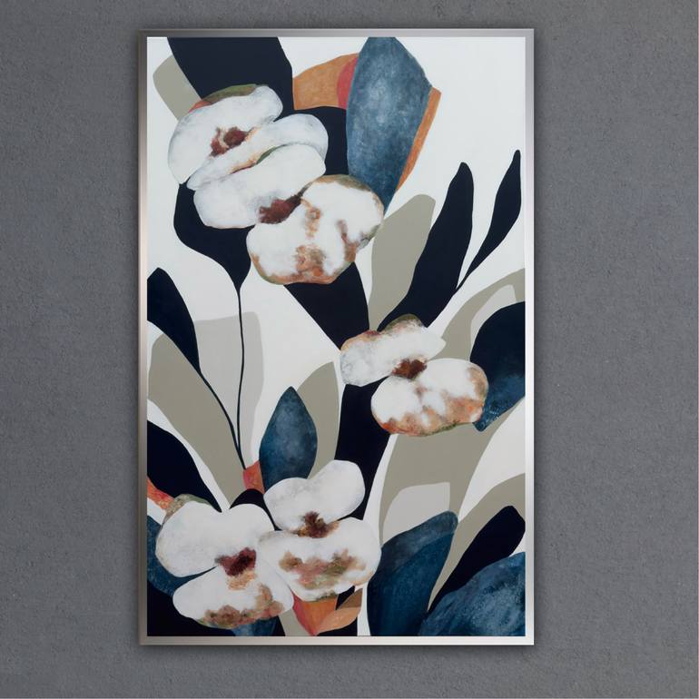 Original Abstract Floral Painting by Daniela Fedele