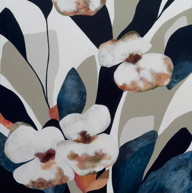 Original Abstract Floral Painting by Daniela Fedele