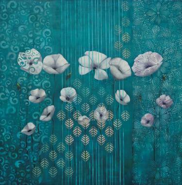 Original Abstract Floral Paintings by Daniela Fedele