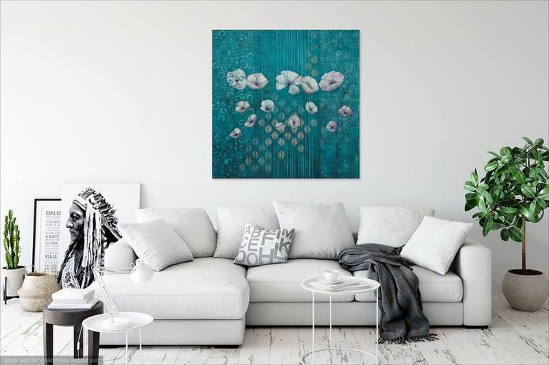 Original Abstract Floral Painting by Daniela Fedele