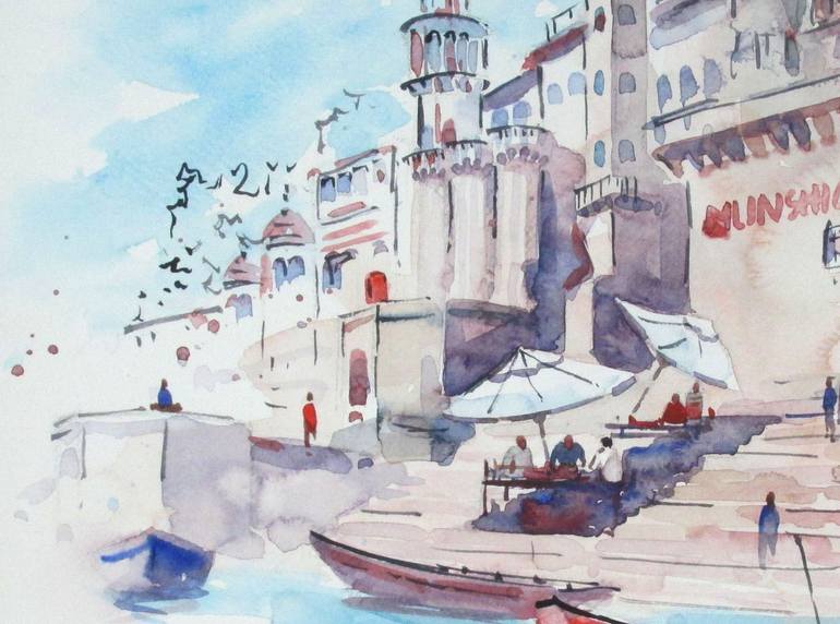 Original Impressionism Architecture Painting by Prabal Mallick