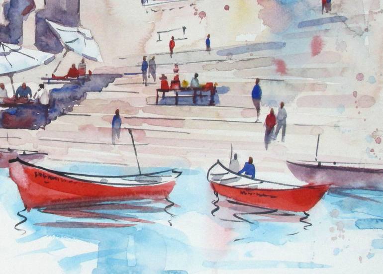 Original Impressionism Architecture Painting by Prabal Mallick