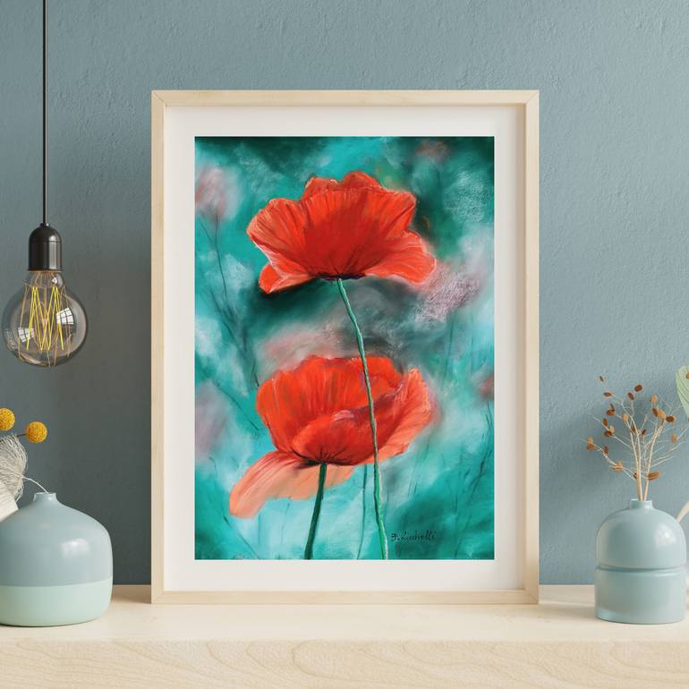 Original Figurative Floral Drawing by Francesca Licchelli