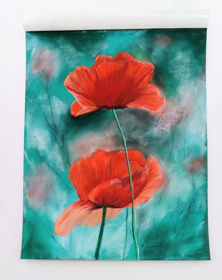 Original Figurative Floral Drawing by Francesca Licchelli