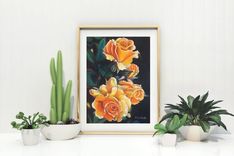Original Figurative Floral Drawing by Francesca Licchelli