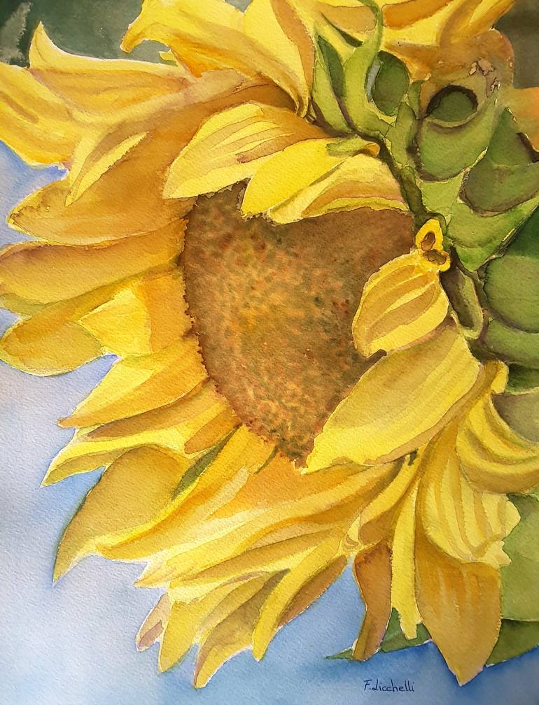 Sunflower Painting by Francesca Licchelli | Saatchi Art