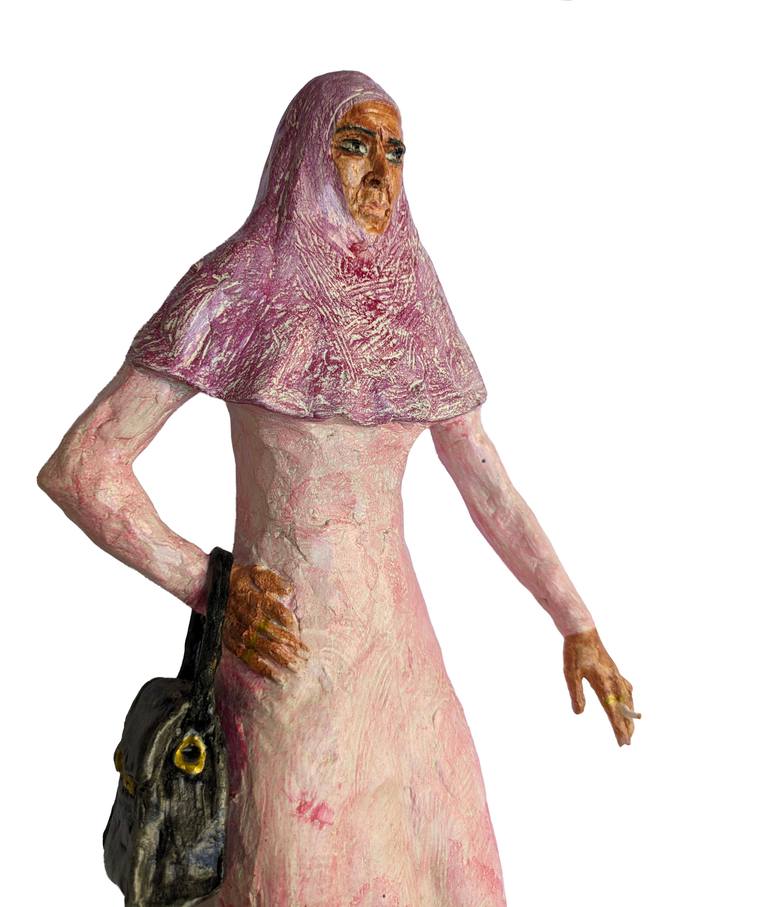 Original Folk Women Sculpture by Veronika Bernard