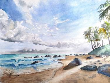 Original Fine Art Beach Paintings by Horacio Cobas