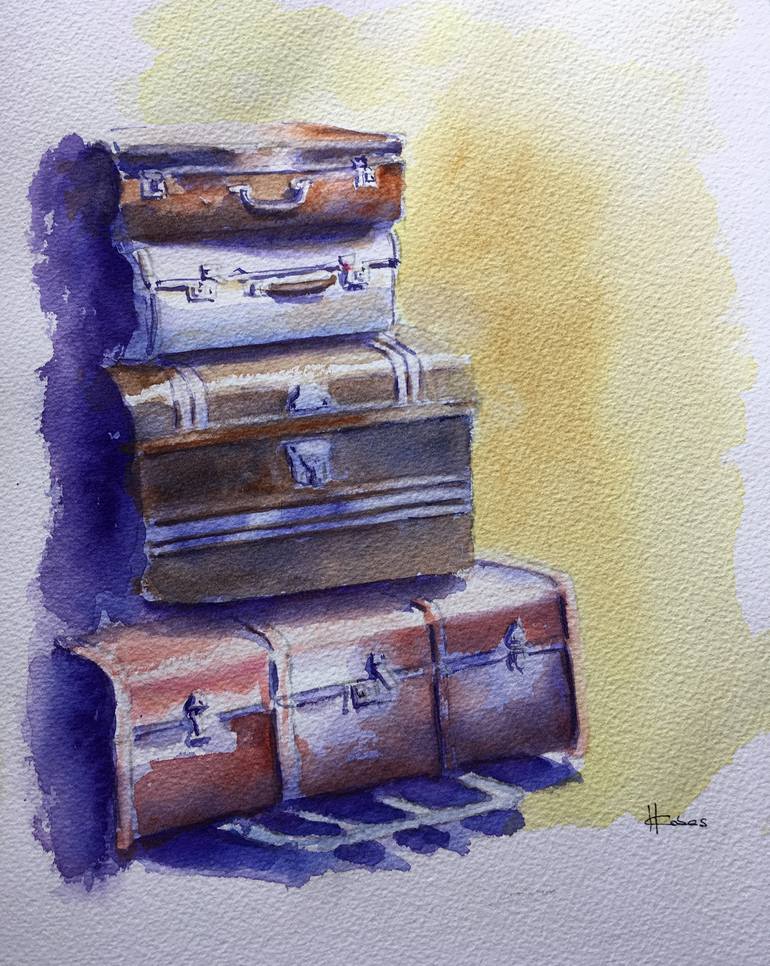 Old Luggage Painting by Horacio Cobas