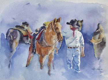 Original Rural life Paintings by Horacio Cobas