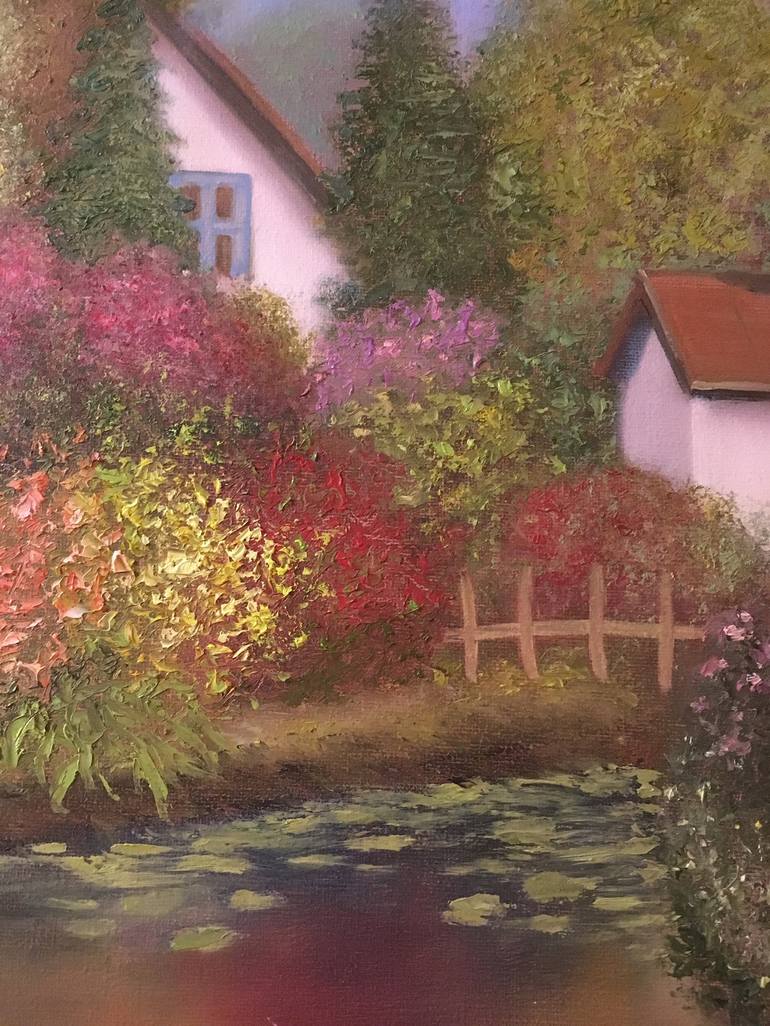 Original Realism Garden Painting by Iryna Syrota