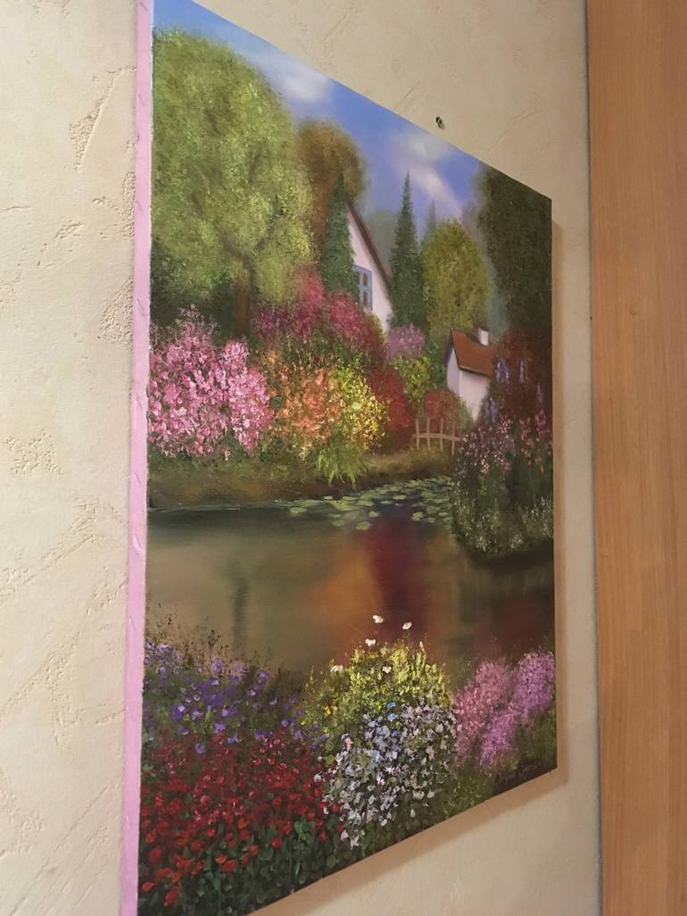 Original Realism Garden Painting by Iryna Syrota